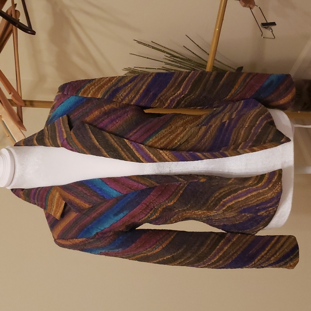Flores & Flores Vintage Blazer Jacket Stunning Colors. 💜💙🧡💚 Size 6